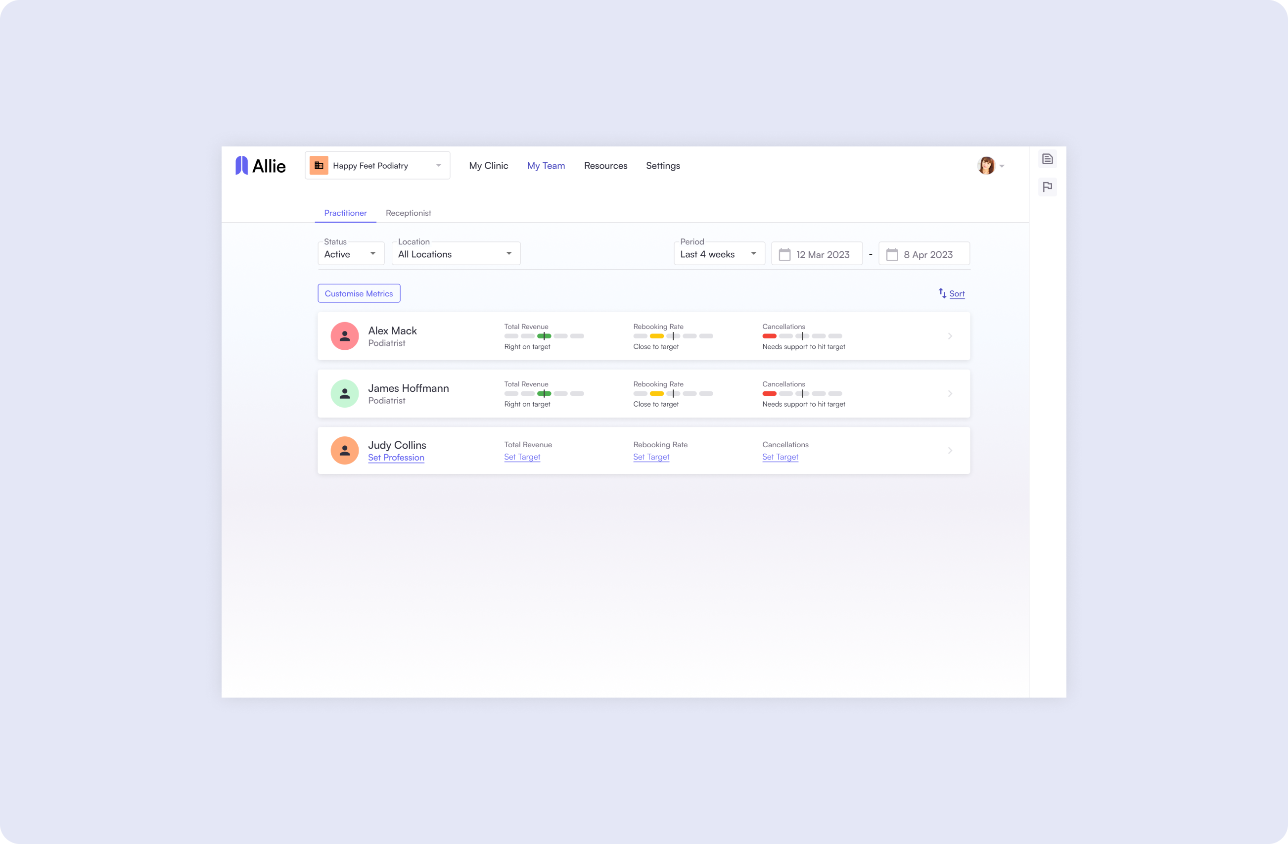 Allie product screenshot