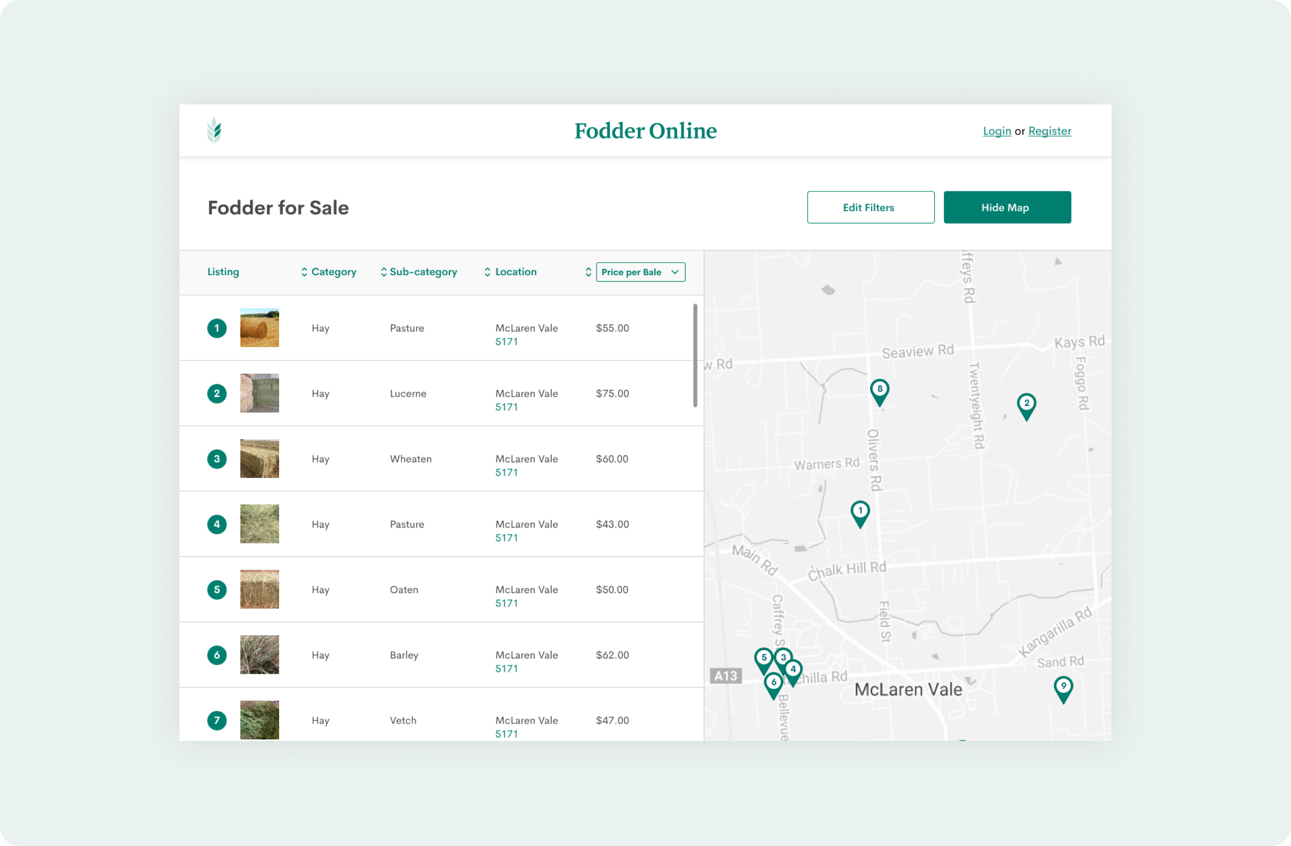 Fodder online screenshot