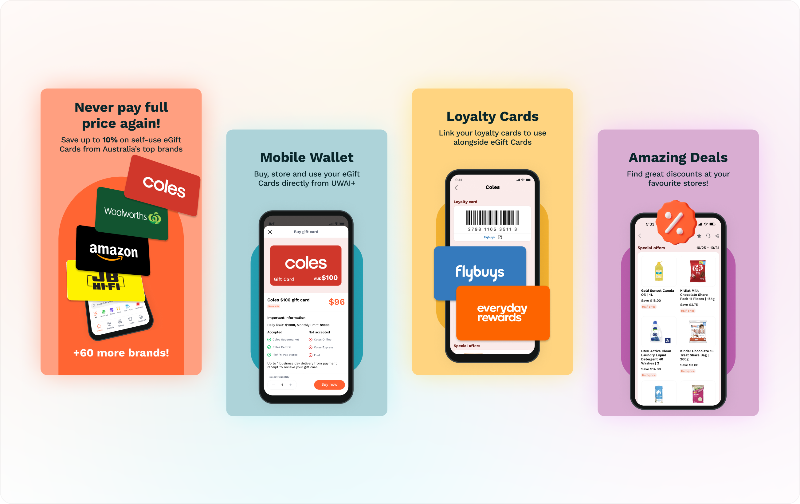 UWAI appstore screens